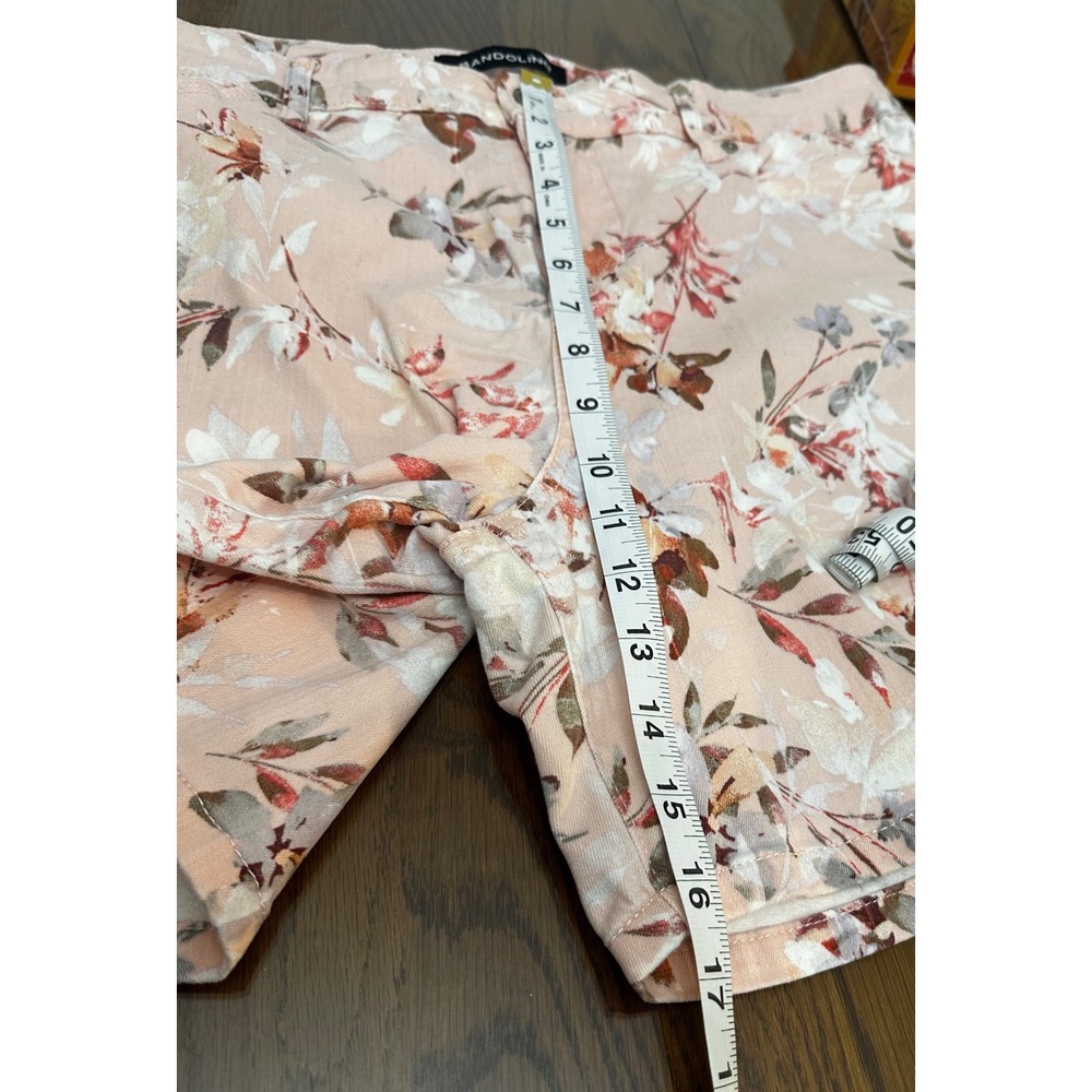 Bandolino Amalia Shorts Womens 12 Pink Floral Print‎ Denim Mid Rise DBB2783-LOT - Picture 3 of 11